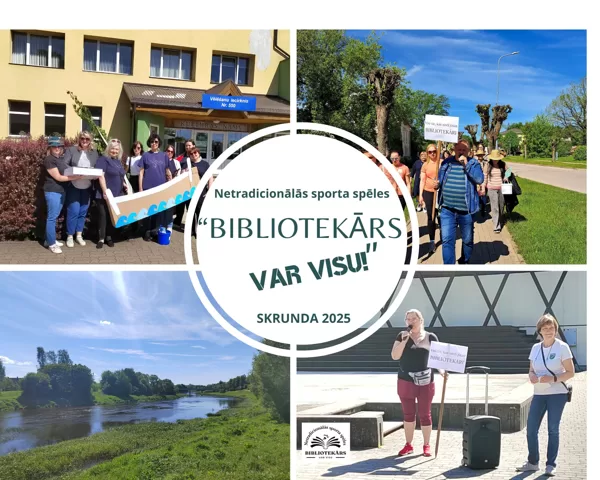 Netradicionālās sporta spēles “Bibliotekārs var visu” 2025 Skrundā!